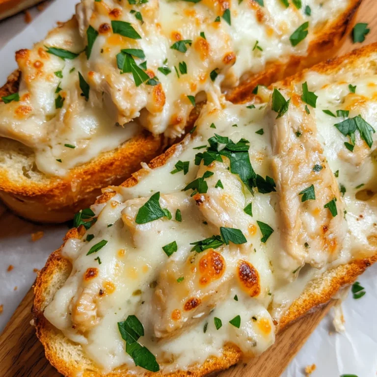 The Viral Chicken Alfredo Garlic Bread I'm Obsessed With