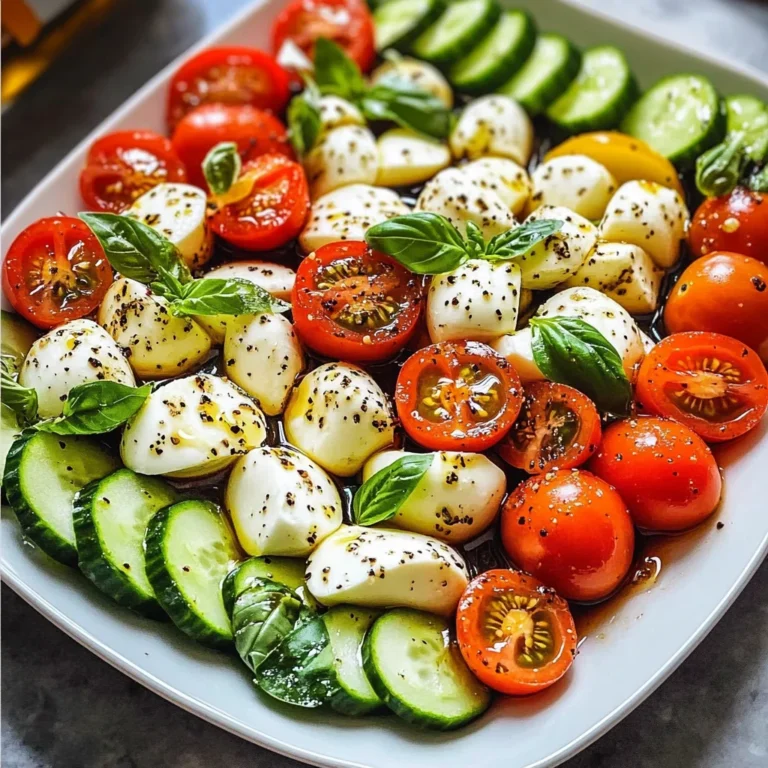 Tomato Cucumber Mozzarella Salad